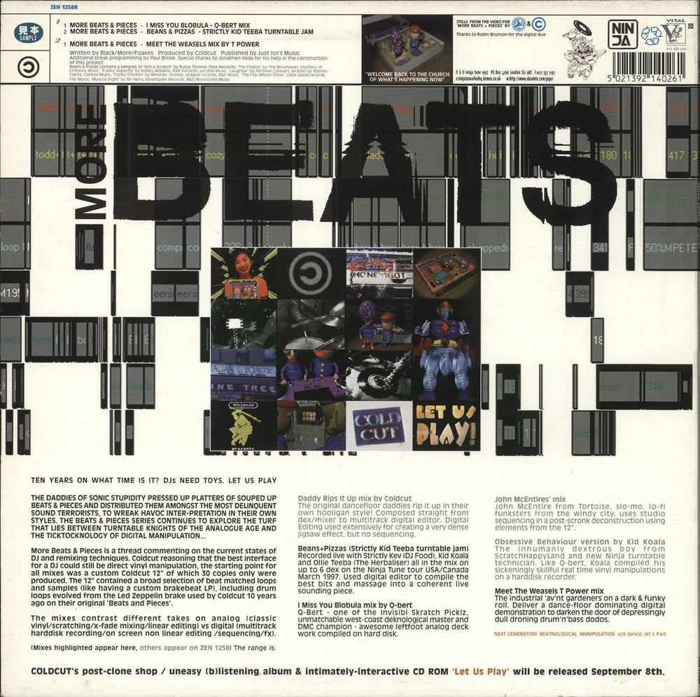 Coldcut More Beats + Pieces UK 12" vinyl single (12 inch record / Maxi-single) 5021392140261