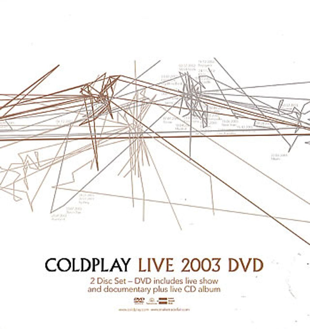 Coldplay Live 2003 DVD - Display Cards US Promo display DPYDILI289803