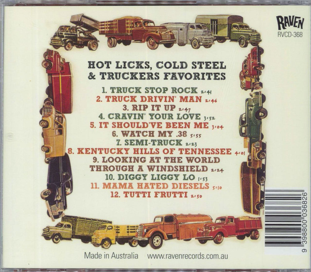 Commander Cody & The Lost Planet Airmen Hot Licks, Cold Steel & Truckers Favourites Australian CD album (CDLP) 9398800036826