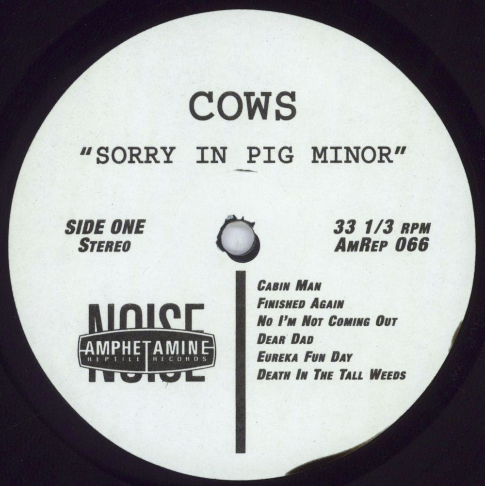 Cows Sorry In Pig Minor US vinyl LP album (LP record) 626LPSO829807
