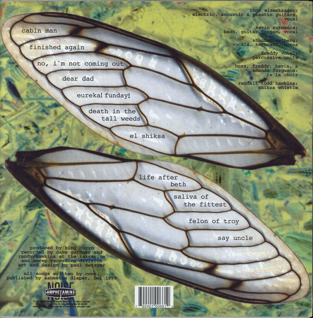 Cows Sorry In Pig Minor US vinyl LP album (LP record) 792401006612