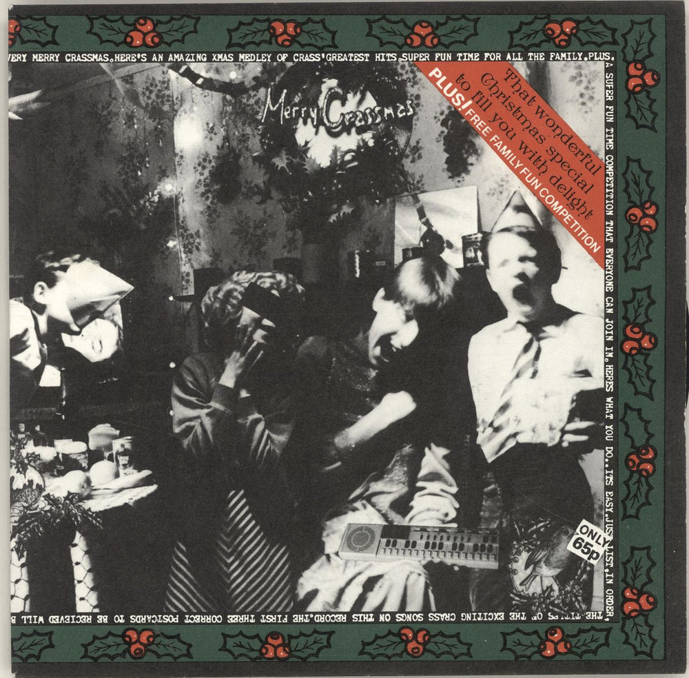 Crass Merry Crassmass UK 7" vinyl single (7 inch record / 45) COLDTURKEY1