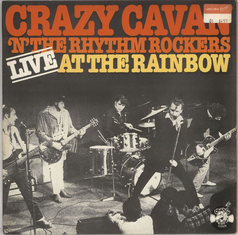 Crazy Cavan 'n' The Rhythm Rockers Live At The Rainbow UK vinyl LP album (LP record) CR30139