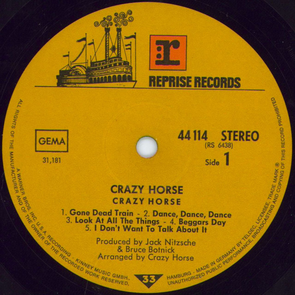 Crazy Horse Crazy Horse-VG German vinyl LP album (LP record) CRZLPCR798410