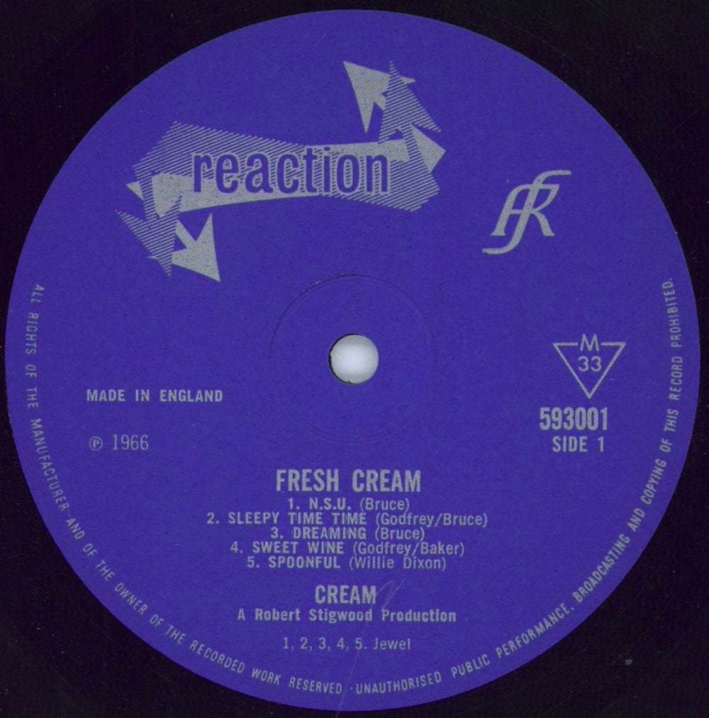 Cream Fresh Cream - 1st UK vinyl LP album (LP record) CRMLPFR63443