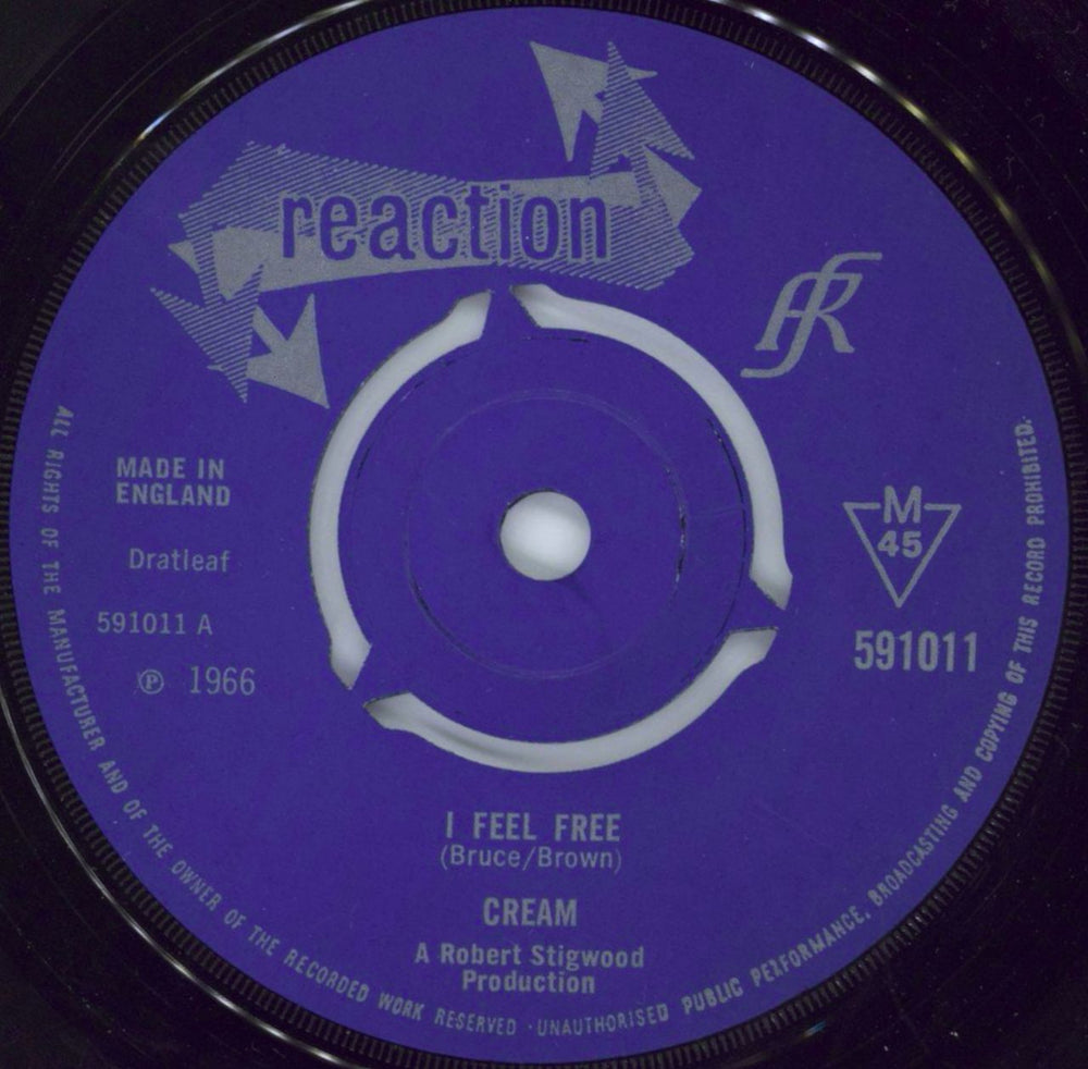 Cream I Feel Free - 3pr UK 7" vinyl single (7 inch record / 45) 591011