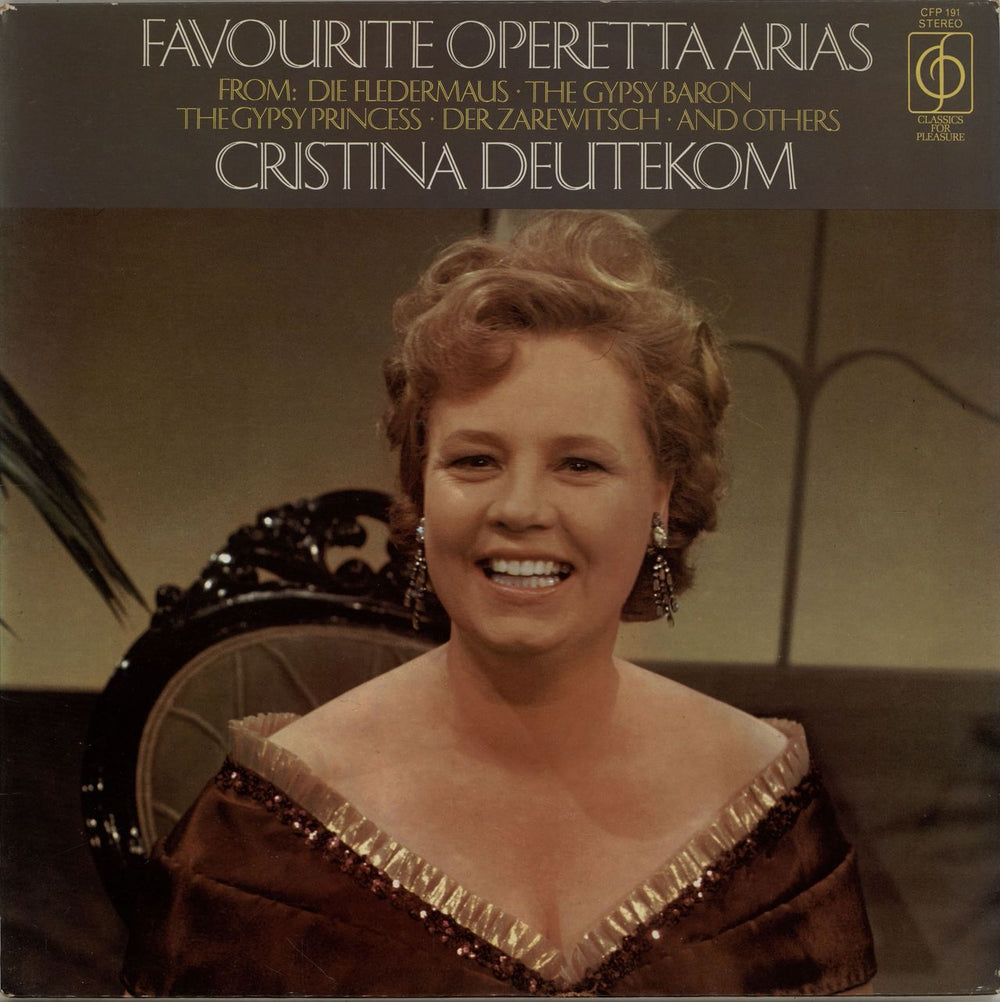 Cristina Deutekom Favourite Operetta Arias UK vinyl LP album (LP record) CFP191