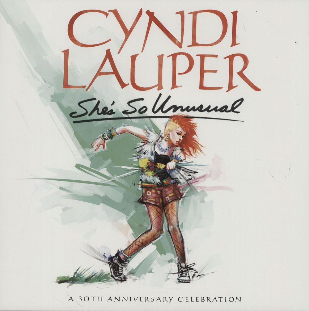 Cyndi Lauper She's So Unusual: A 30th Anniversary Celebration - Clear Splattered Vinyl UK vinyl LP album (LP record) 88843016631