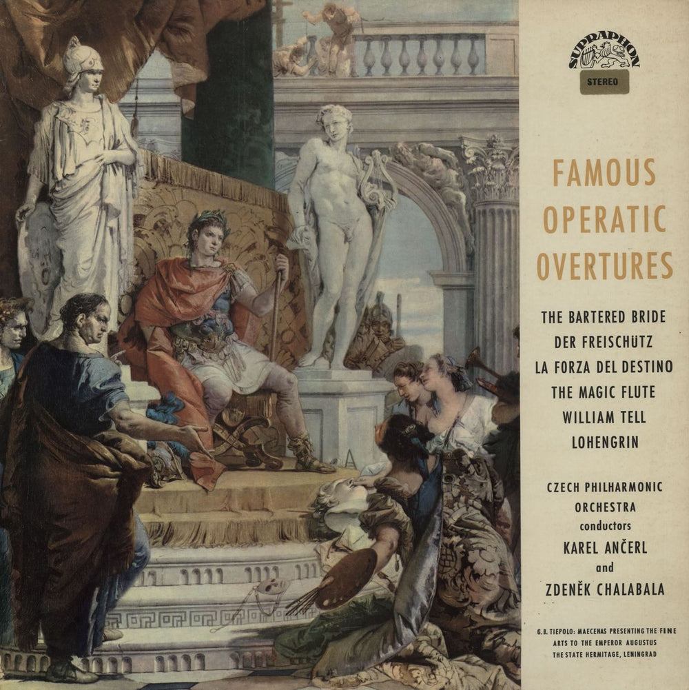 Czech Philharmonic Orchestra Famous Operatic Overtures Czech vinyl LP album (LP record) SUAST50179