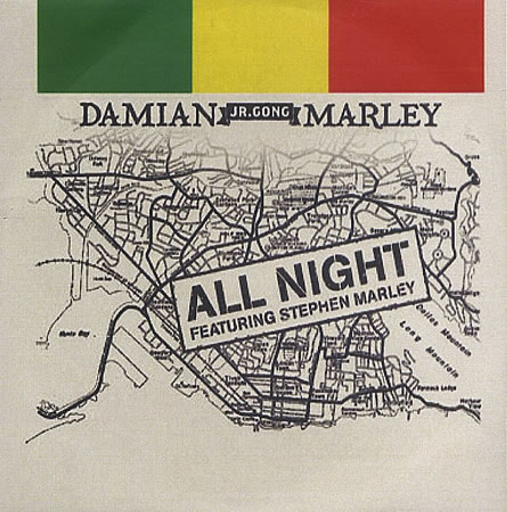 Damian 'Jr. Gong' Marley All Night UK Promo CD-R acetate CD ACETATE