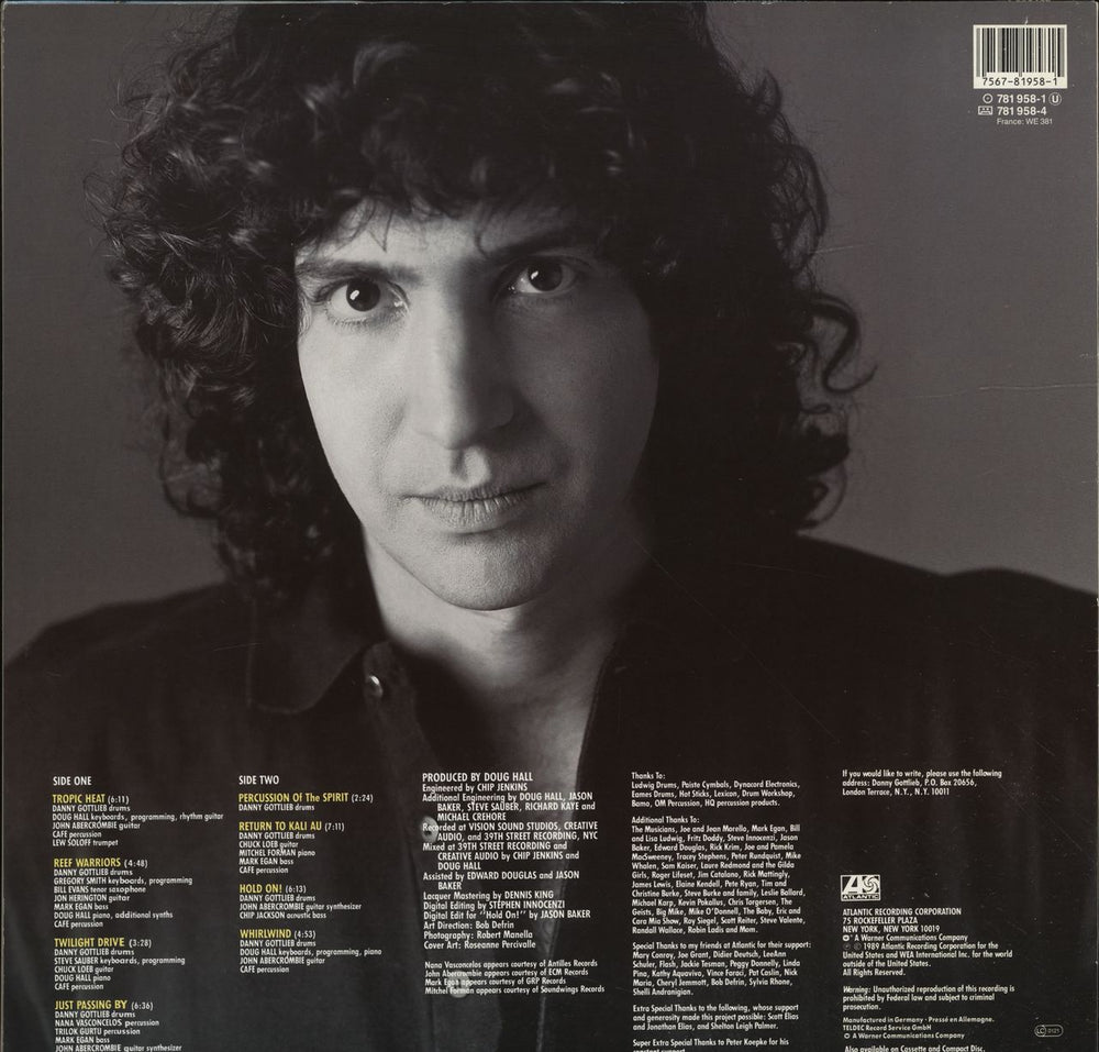 Danny Gottlieb Whirlwind German vinyl LP album (LP record) 075678195815