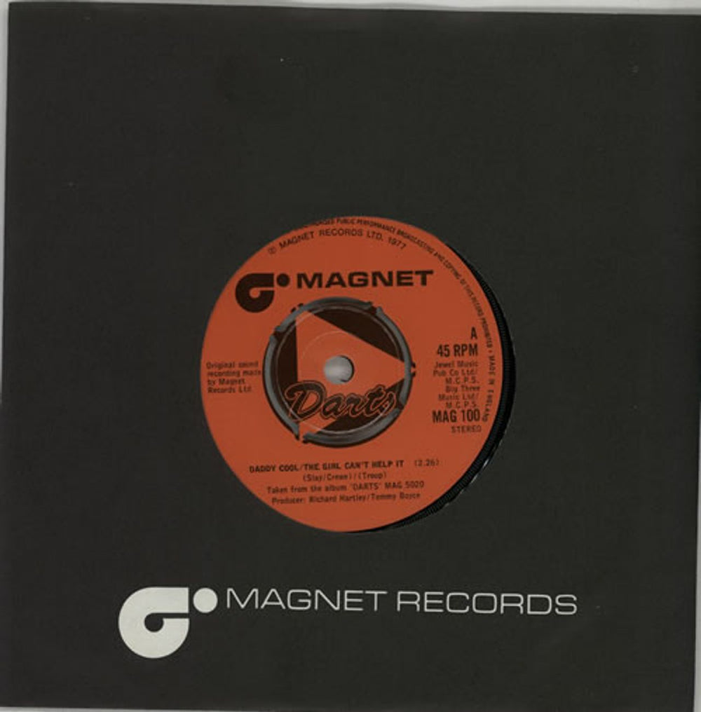 Darts Daddy Cool / The Girl Can't Help It UK 7" vinyl single (7 inch record / 45) MAG100