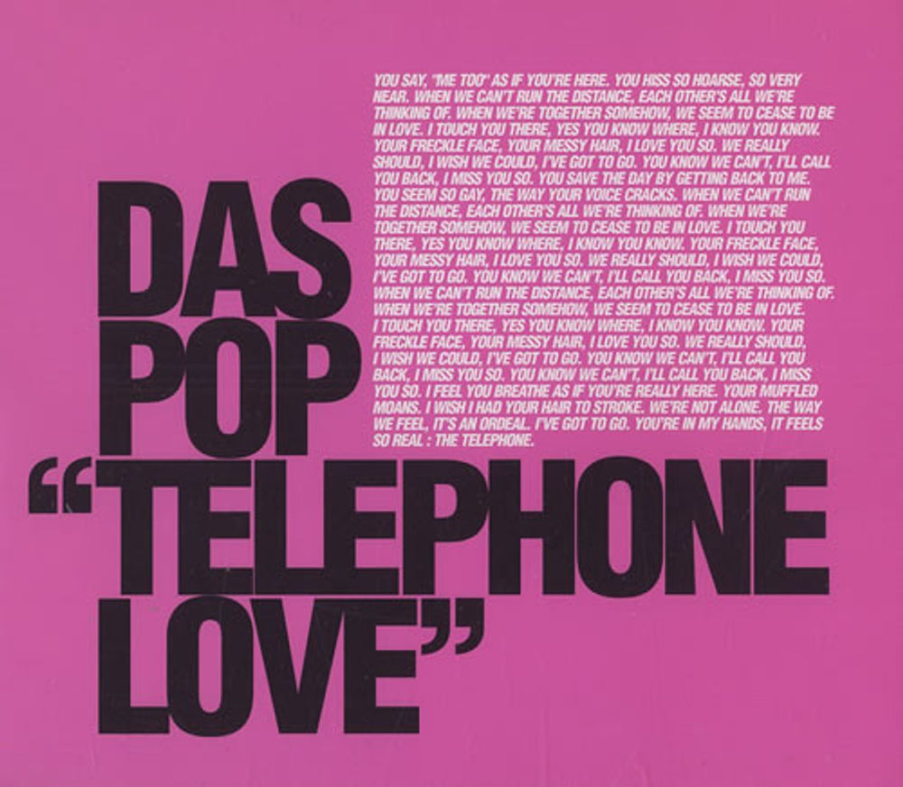 Das Pop Telephone Love UK CD single (CD5 / 5") WARMCD18