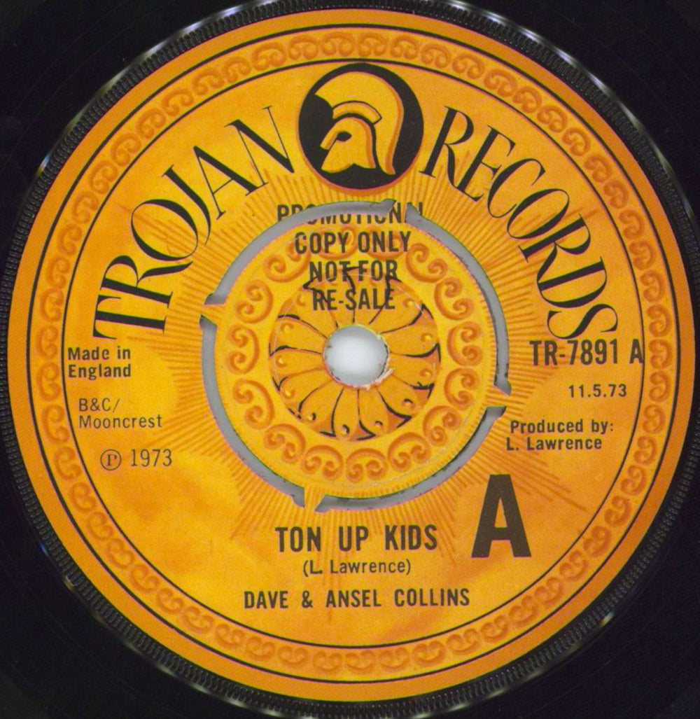 Dave And Ansel Collins Ton Up Kids - A Label UK 7" vinyl single (7 inch record / 45) TR-7891