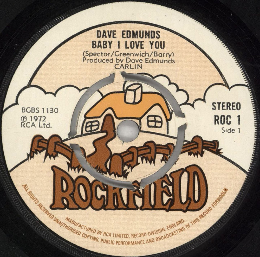 Dave Edmunds Baby I Love You UK 7" vinyl single (7 inch record / 45) ROC1