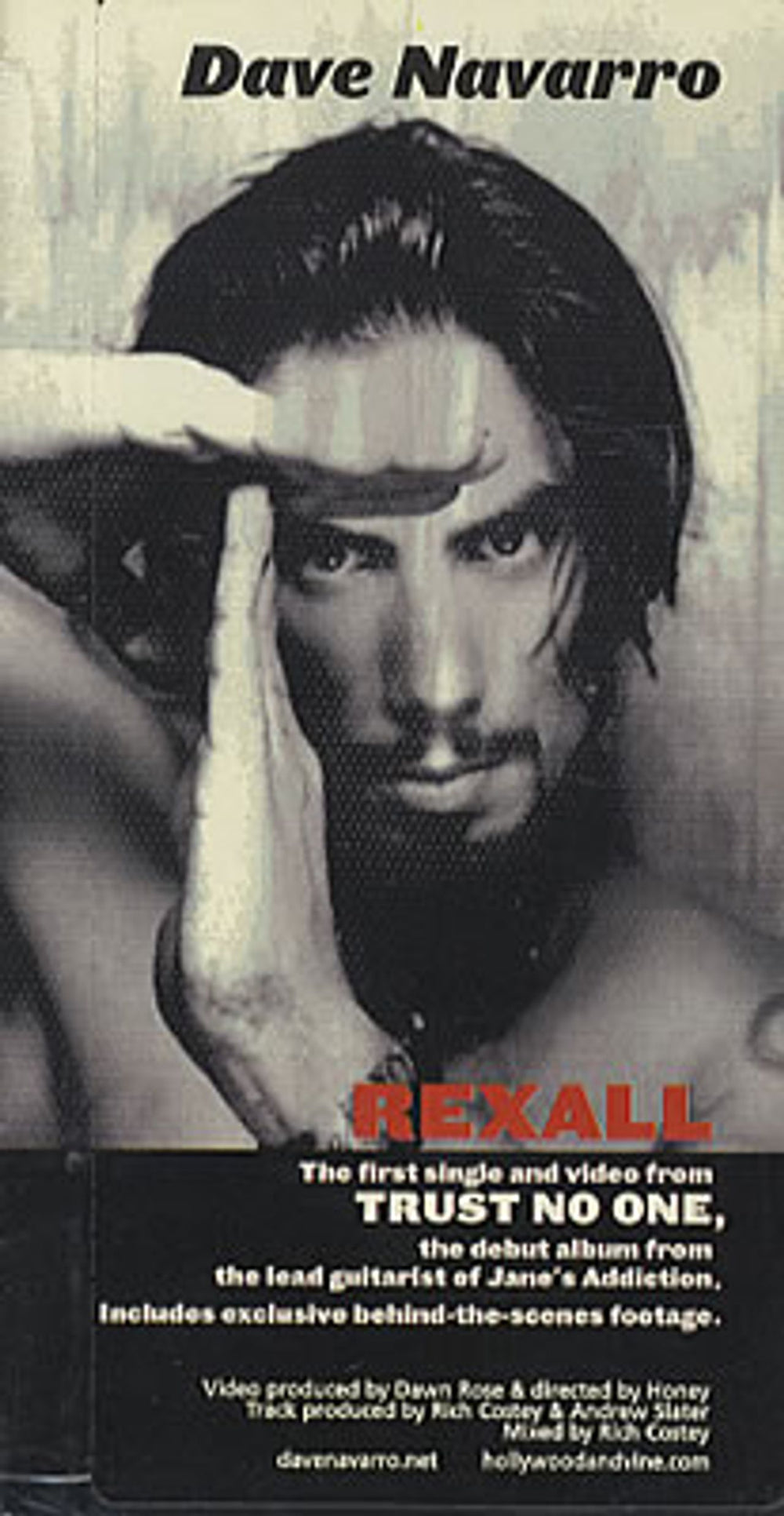 Dave Navarro Rexall US Promo video (VHS or PAL or NTSC) PROMO VIDEO