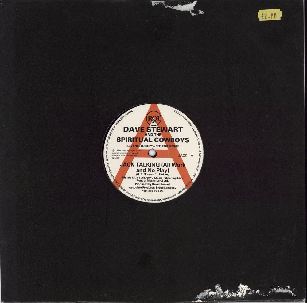 David A. Stewart Jack Talking UK Promo 12" vinyl single (12 inch record / Maxi-single) JACK1