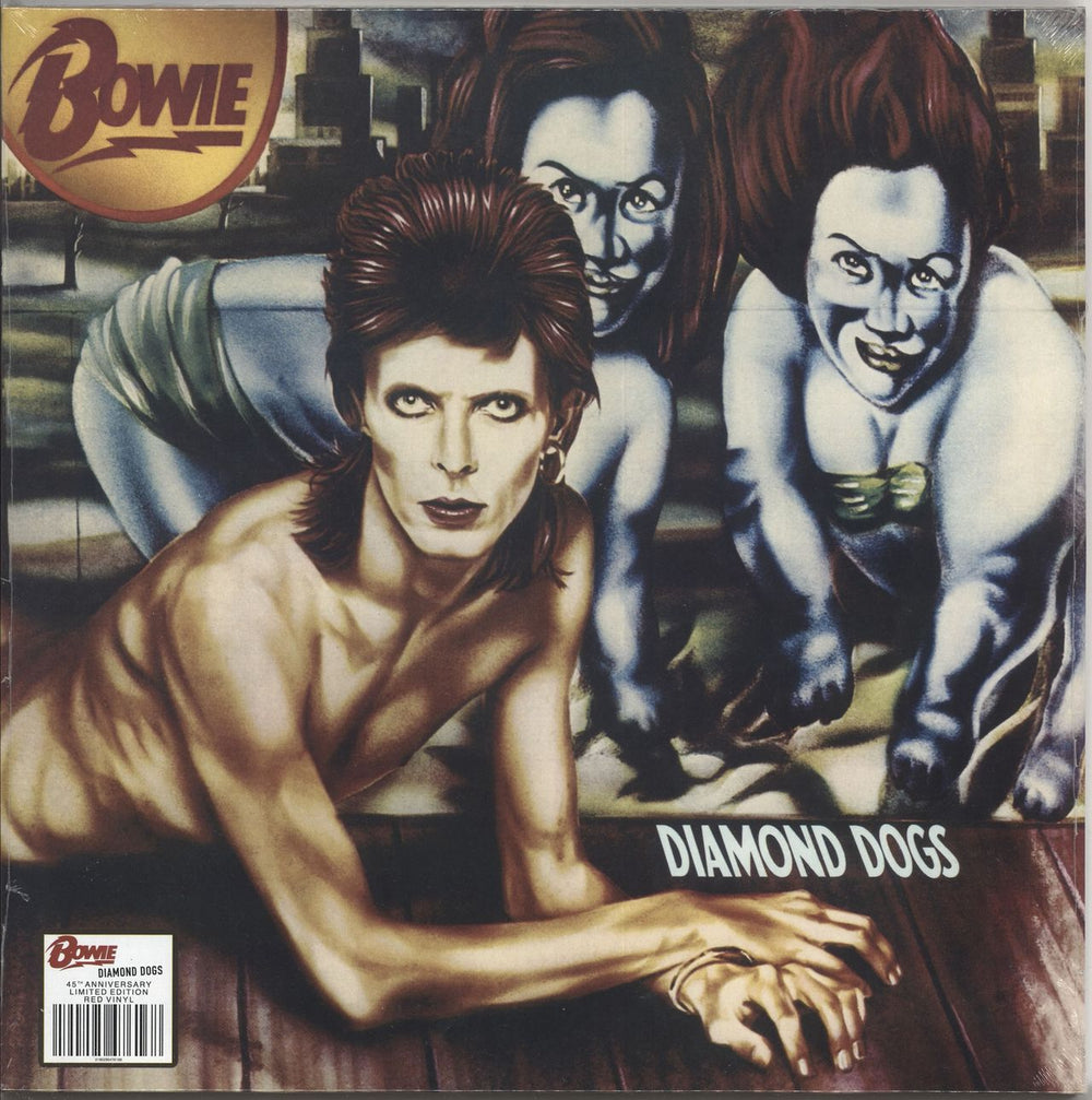 David Bowie Diamond Dogs - Red Vinyl 45th Anniversary - Sealed UK vinyl LP album (LP record) DB74761