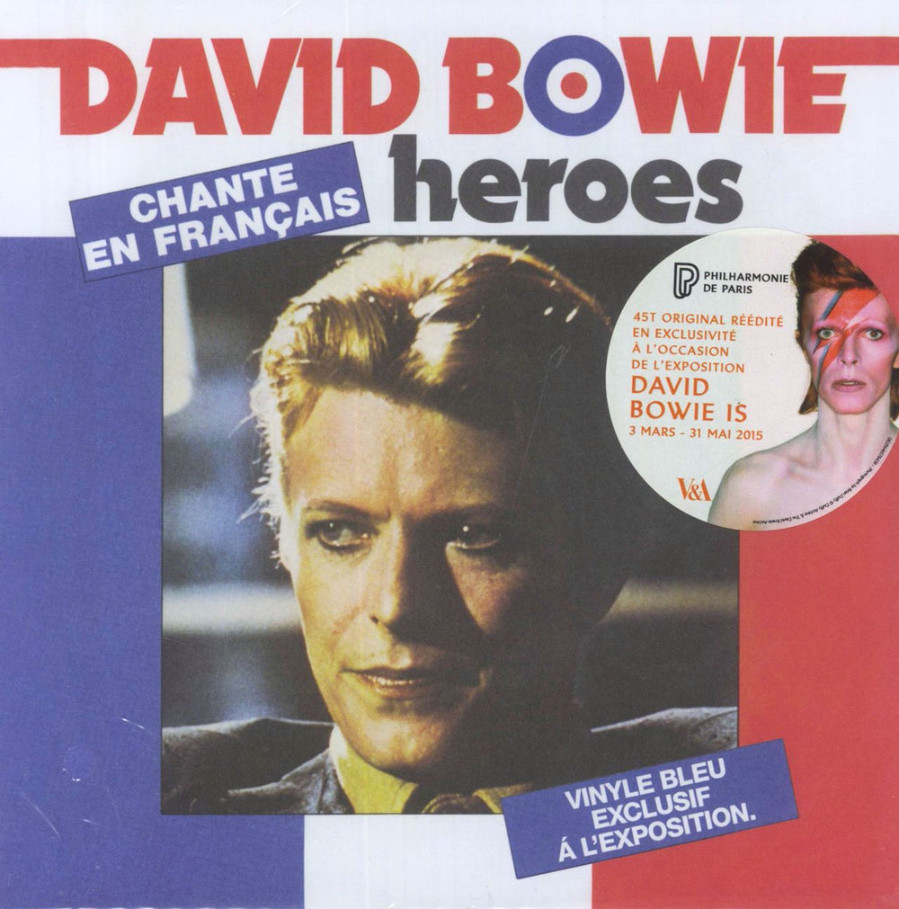 David Bowie Heroes - Hype Stickered Bag French 7" vinyl single (7 inch record / 45) DBISF2015