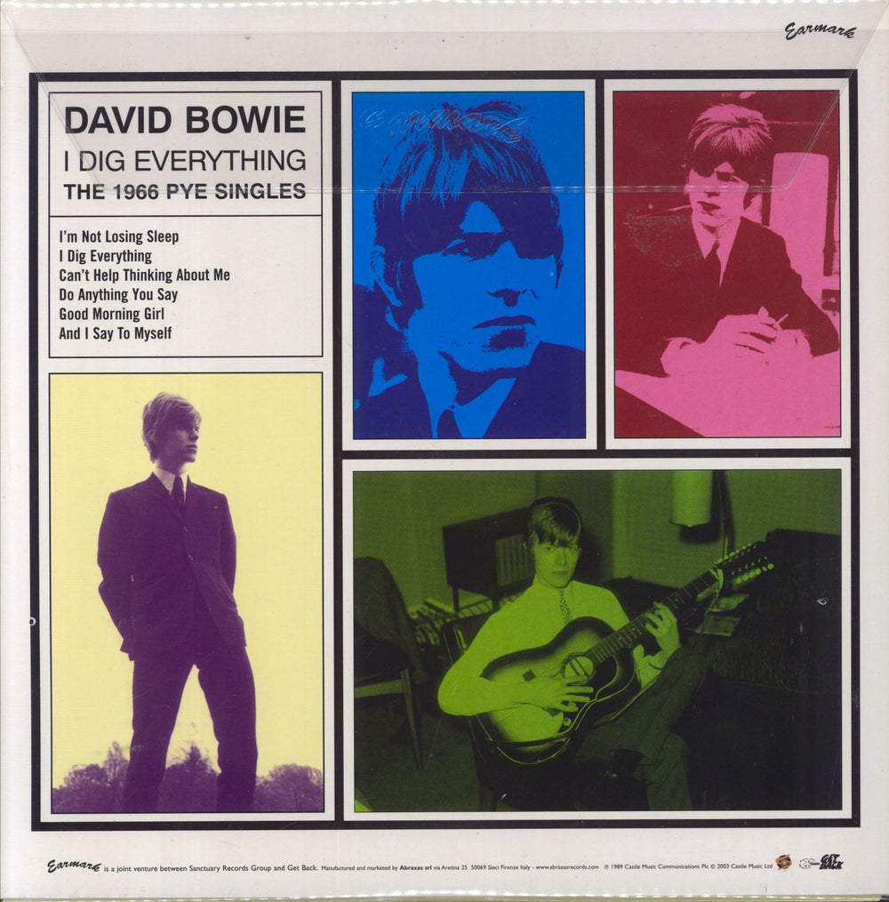 David Bowie I Dig Everything: The 1966 Pye Singles UK vinyl LP album (LP record) 8013252420221