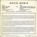 David Bowie Sonido Y Vision - Sound & Vision Spanish 7" vinyl single (7 inch record / 45)