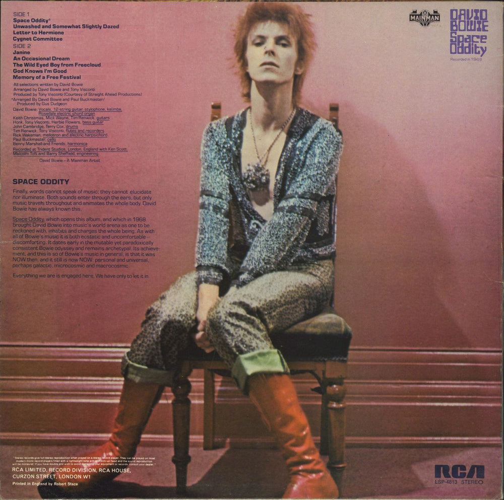 David Bowie Space Oddity - 2nd - EX UK vinyl LP album (LP record)