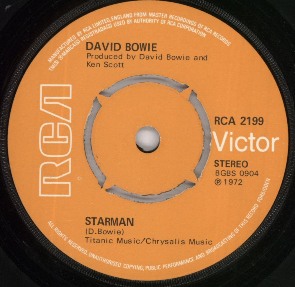 David Bowie Starman - 1st - 4pr - Picture Sleeve UK 7" vinyl single (7 inch record / 45) BOW07ST795887