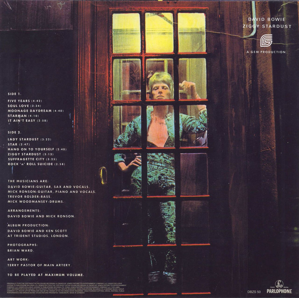 David Bowie The Rise And Fall Of Ziggy Stardust - 50th Anniversary Half Speed Master UK vinyl LP album (LP record) 190296314353