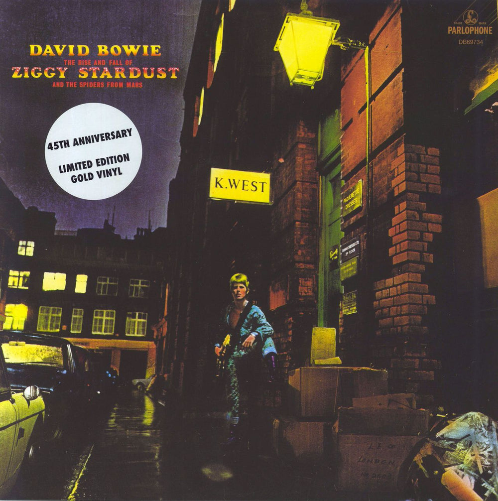 David Bowie The Rise And Fall Of Ziggy Stardust - Gold UK vinyl LP album (LP record) DB69734