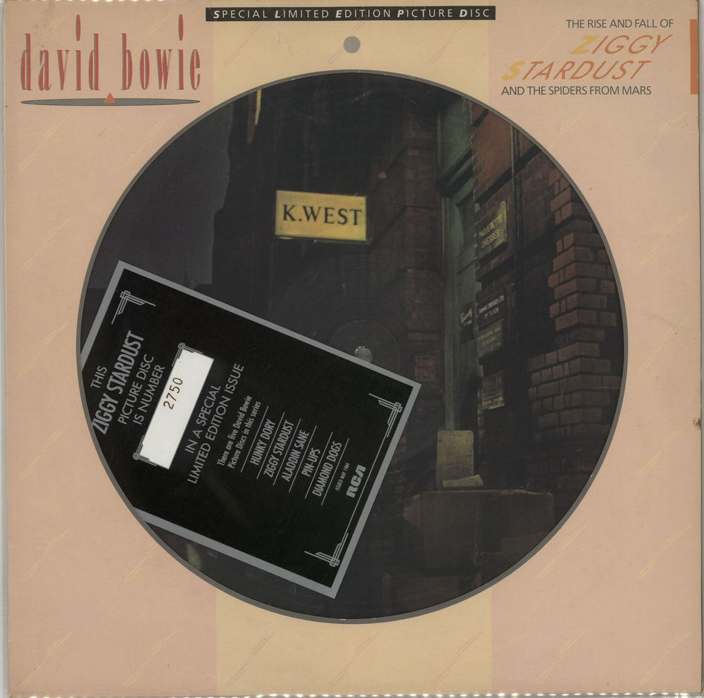 David Bowie The Rise And Fall Of Ziggy Stardust + Certificate - EX UK picture disc LP (vinyl picture disc album) BOPIC3