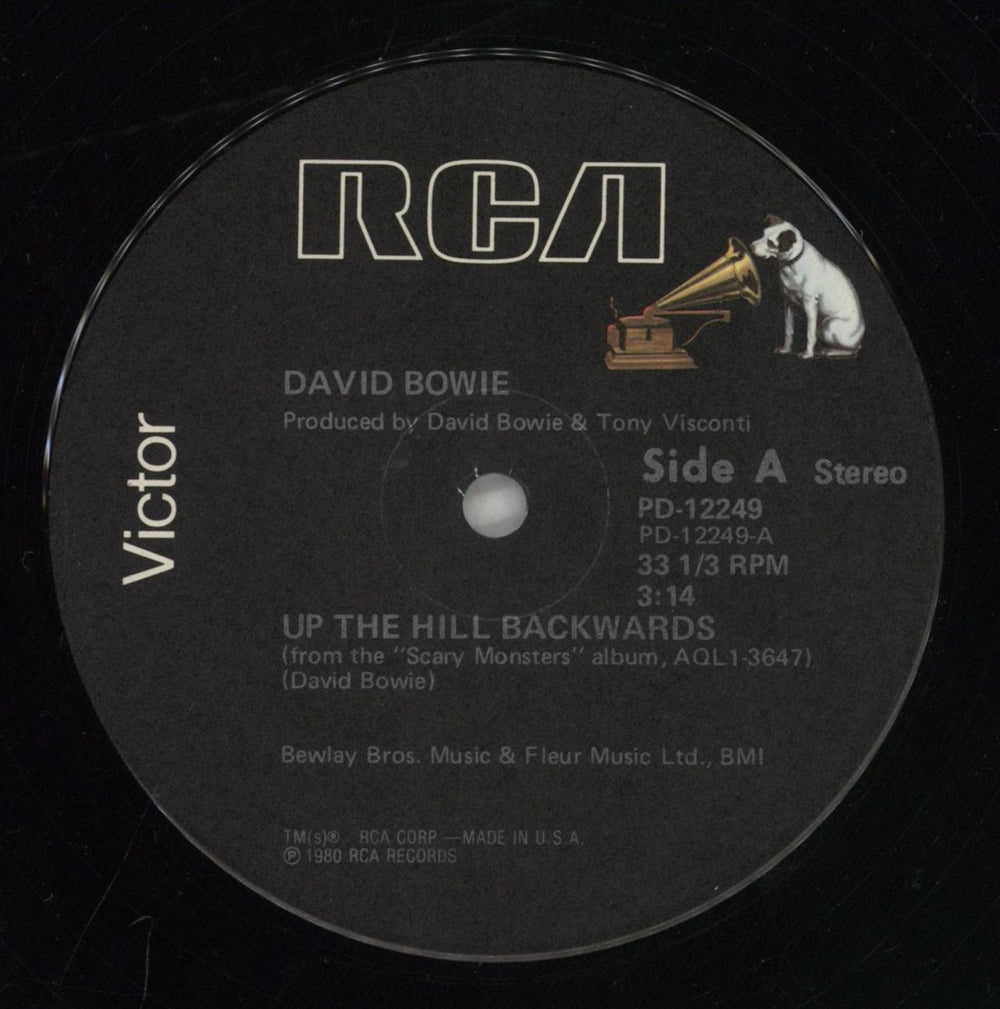 David Bowie Up The Hill Backwards + Stamps US 12" vinyl single (12 inch record / Maxi-single) BOW12UP32655