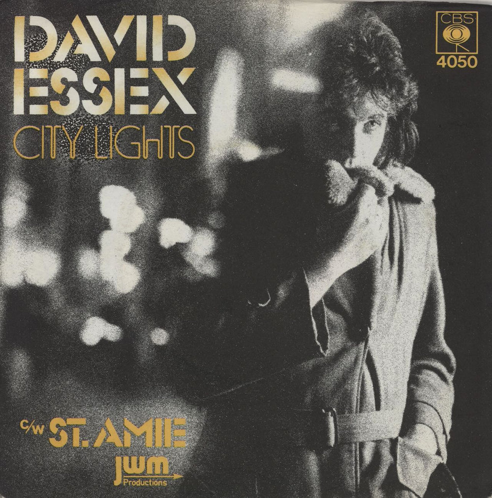 David Essex City Lights - Wide centre UK 7" vinyl single (7 inch record / 45) SCBS4050