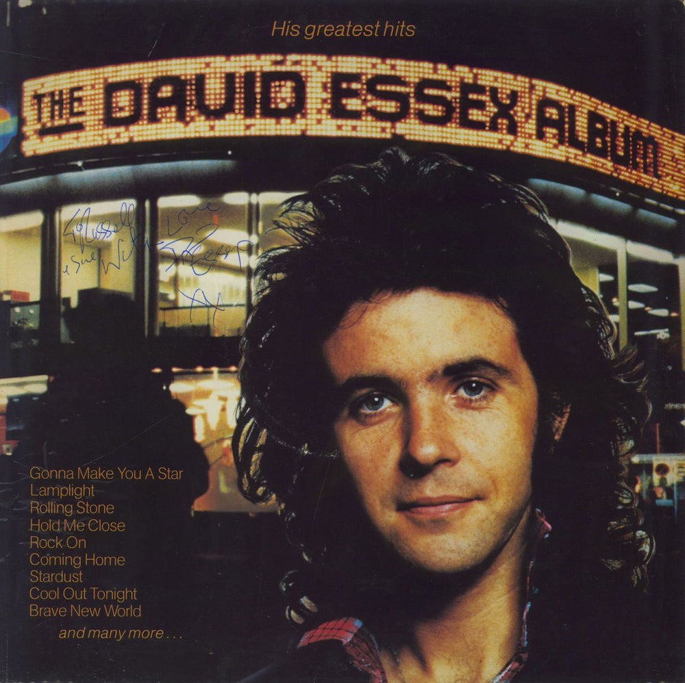 David Essex The David Essex Album - Autographed UK vinyl LP album (LP record) 10011