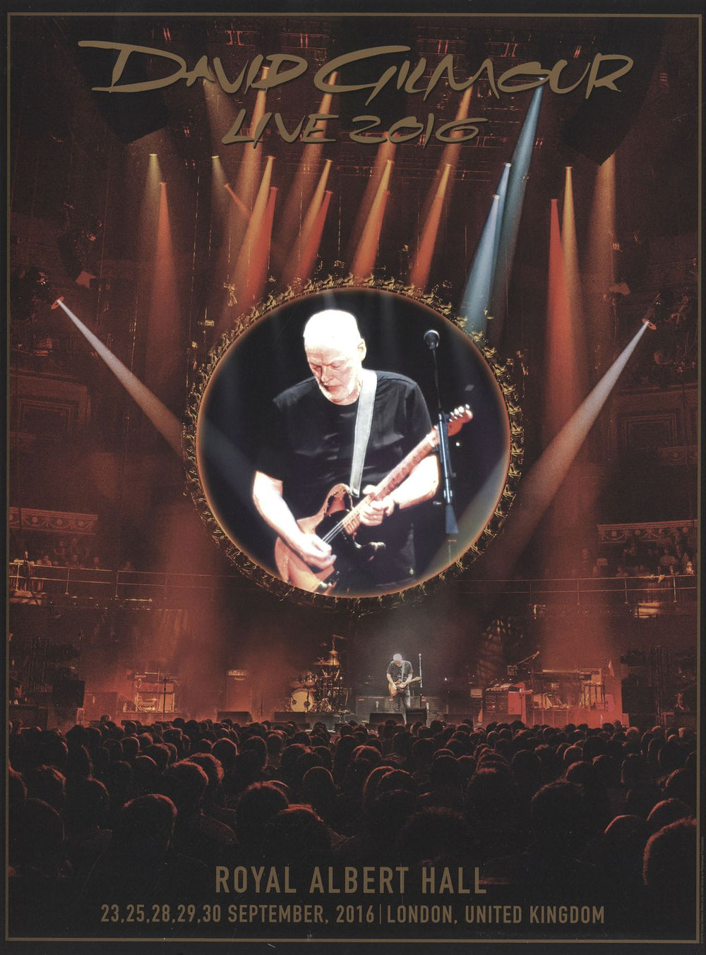 David Gilmour Live 2016 - Royal Albert Hall UK poster LITHO PRINT