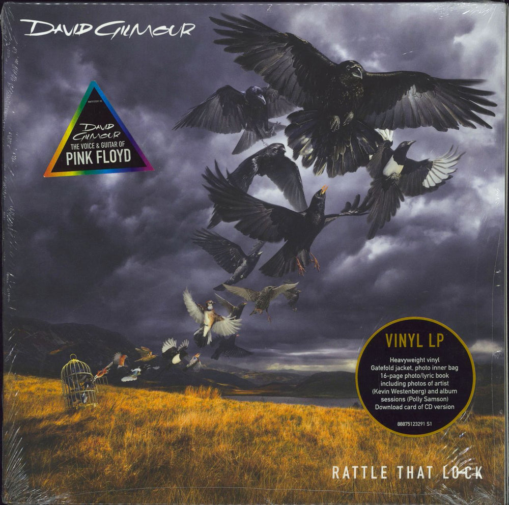 David Gilmour Rattle That Lock - Shrink UK vinyl LP album (LP record) 88875123291