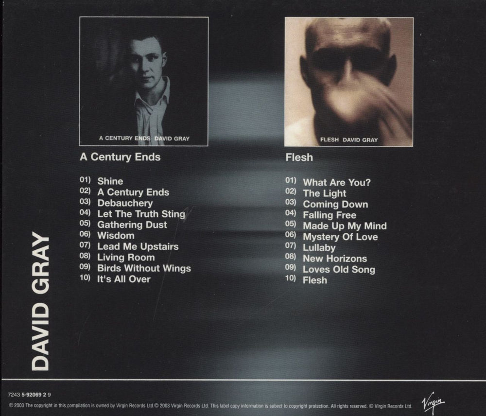 David Gray A Century Ends / Flesh UK 2 CD album set (Double CD) 724359206929