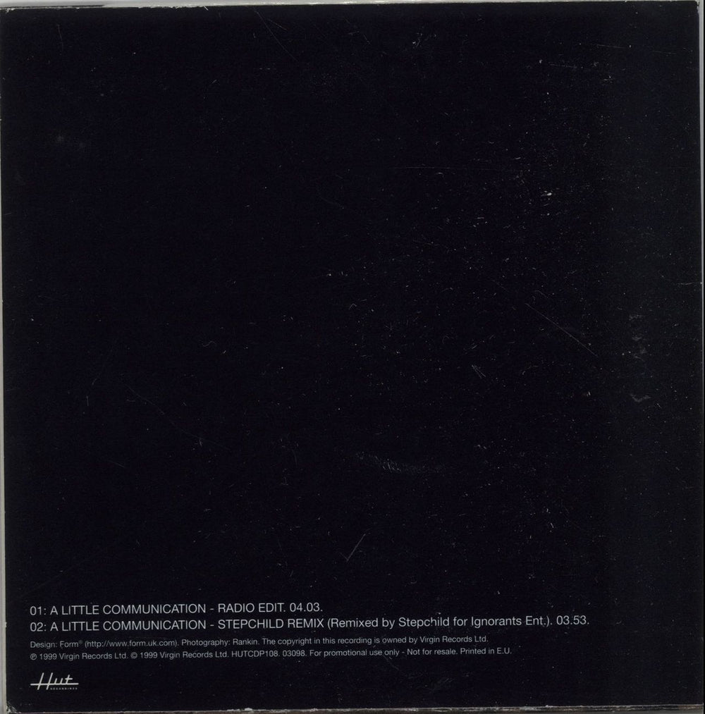 David McAlmont A Little Communication UK Promo CD single (CD5 / 5") ACMC5AL135876