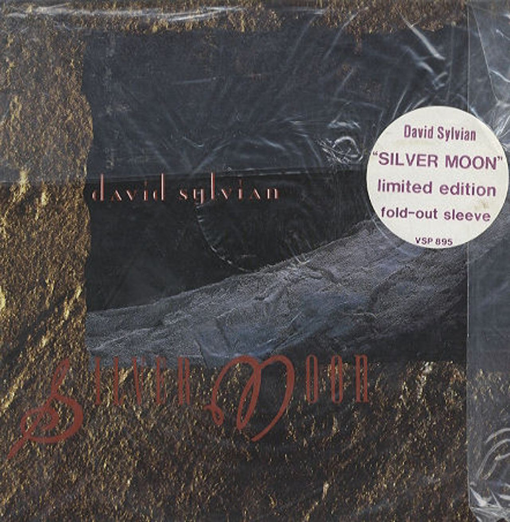 David Sylvian Silver Moon + Poster UK 7" vinyl single (7 inch record / 45) VSP895