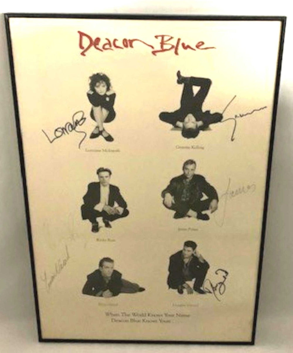 Deacon Blue When The World Knows Your Name Deacon Blue Knows Yours.... UK Promo memorabilia