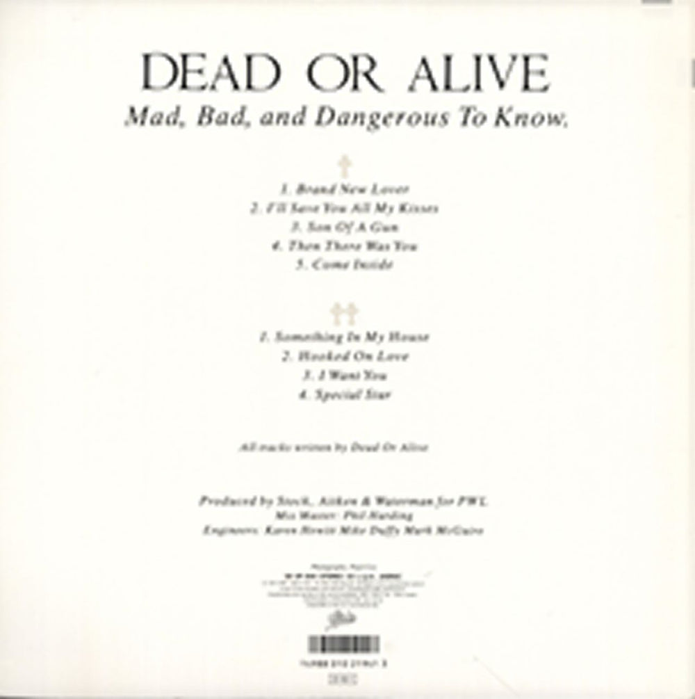 Dead Or Alive Mad Bad And Dangerous To Know Japanese picture disc LP (vinyl picture disc album)