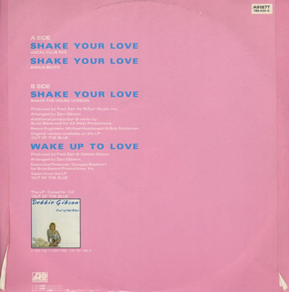 Debbie Gibson Shake Your Love UK 12" vinyl single (12 inch record / Maxi-single) GIB12SH19377