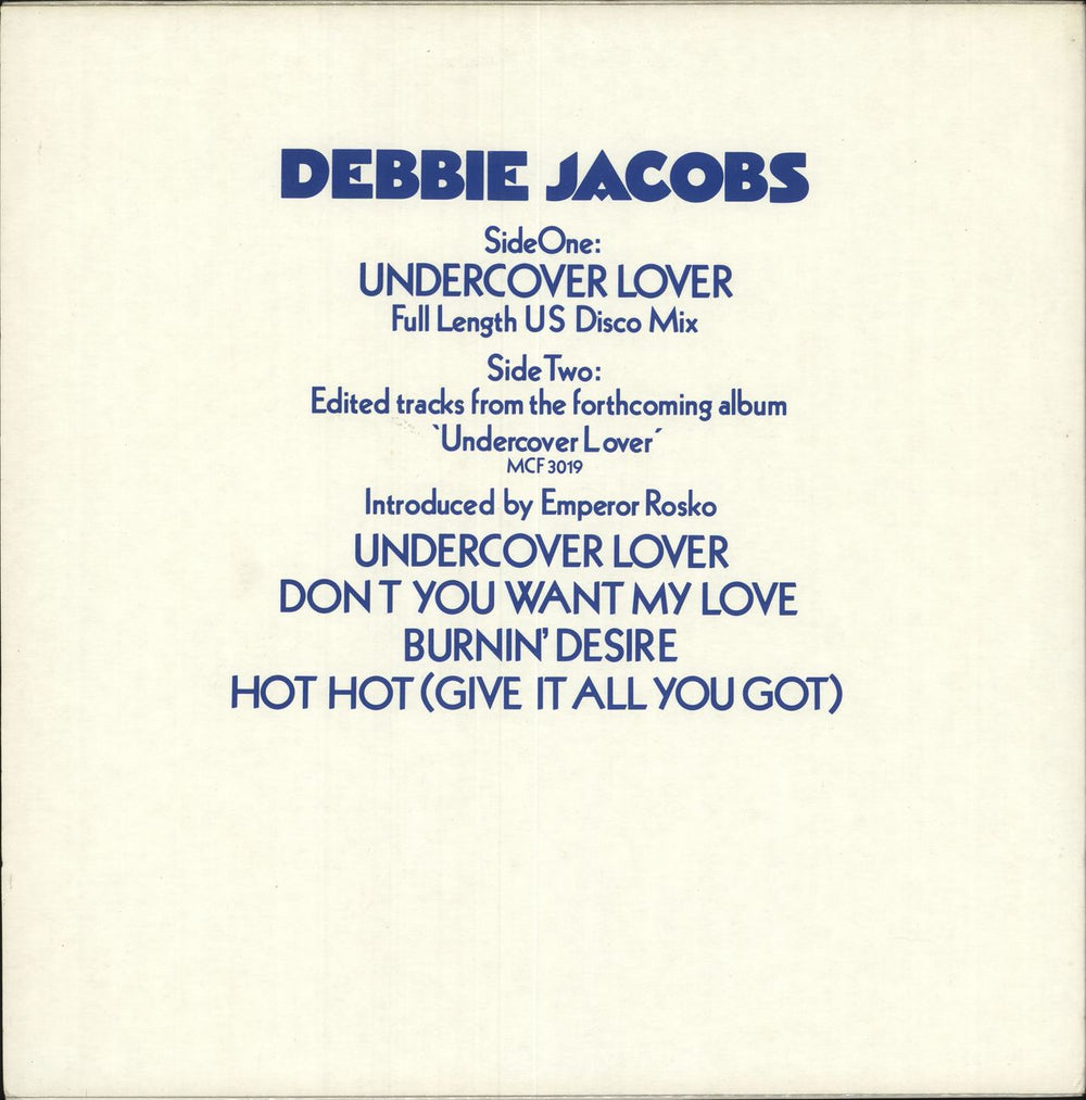 Debbie Jacobs Your Personal Introduction To Debbie Jacobs UK Promo 12" vinyl single (12 inch record / Maxi-single)