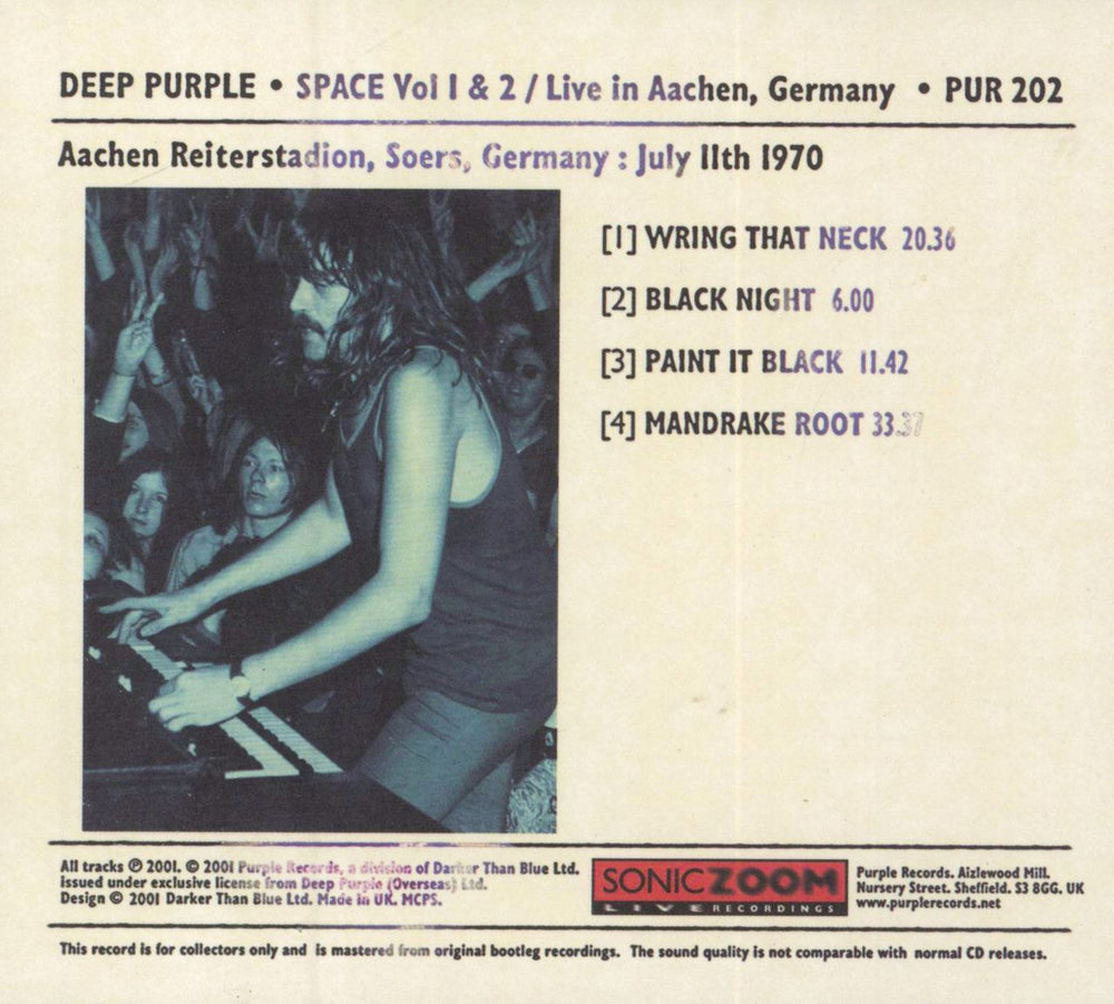 Deep Purple Space Vol 1 & 2 UK CD album (CDLP)