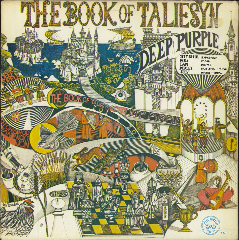 Deep Purple The Book Of Taliesyn - EX US vinyl LP album (LP record) T-107