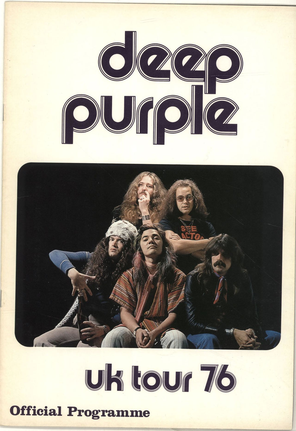 Deep Purple UK Tour '76 UK tour programme TOUR PROGRAM