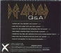 Def Leppard Q&A US Promo CD album (CDLP)