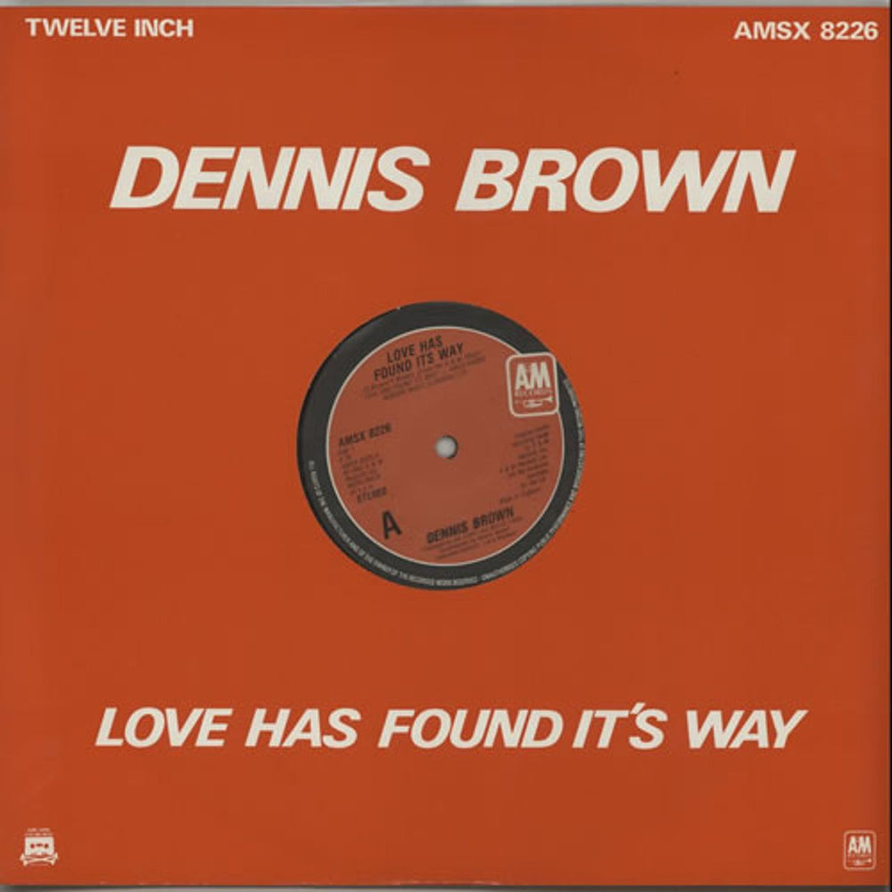 Dennis Brown Love Has Found Its Way UK 12" vinyl single (12 inch record / Maxi-single) AMSX8226