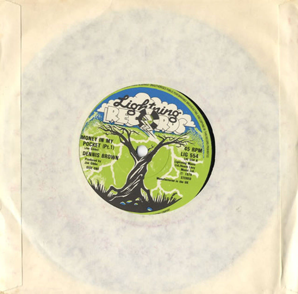 Dennis Brown Money In My Pocket UK 7" vinyl single (7 inch record / 45) LIG554