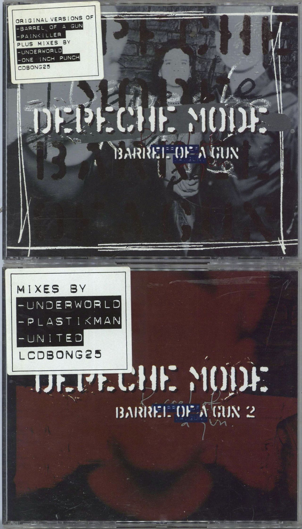 Depeche Mode Barrel Of A Gun - Hype Stickered UK 2-CD single set (Double CD single) L/CDBONG25