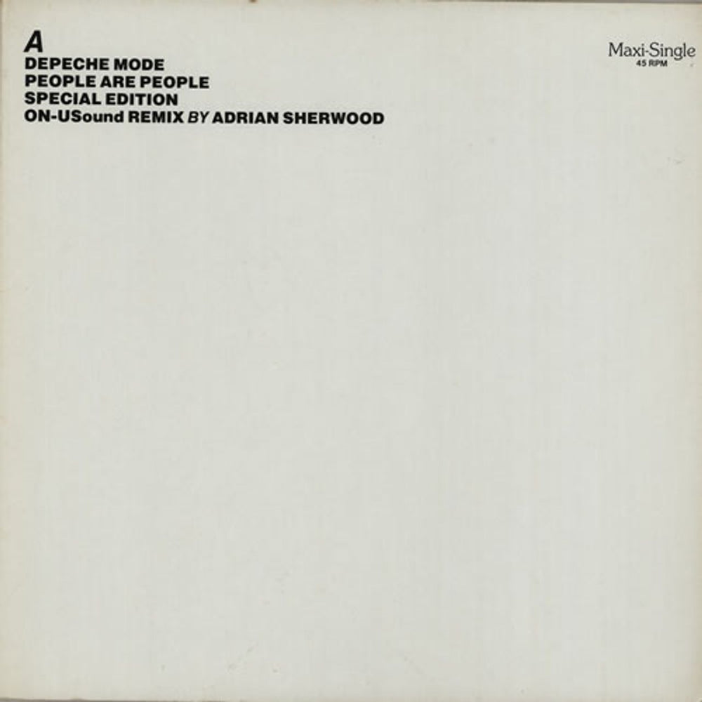 Depeche Mode People Are People - EX German 12" vinyl single (12 inch record / Maxi-single) INT126.821